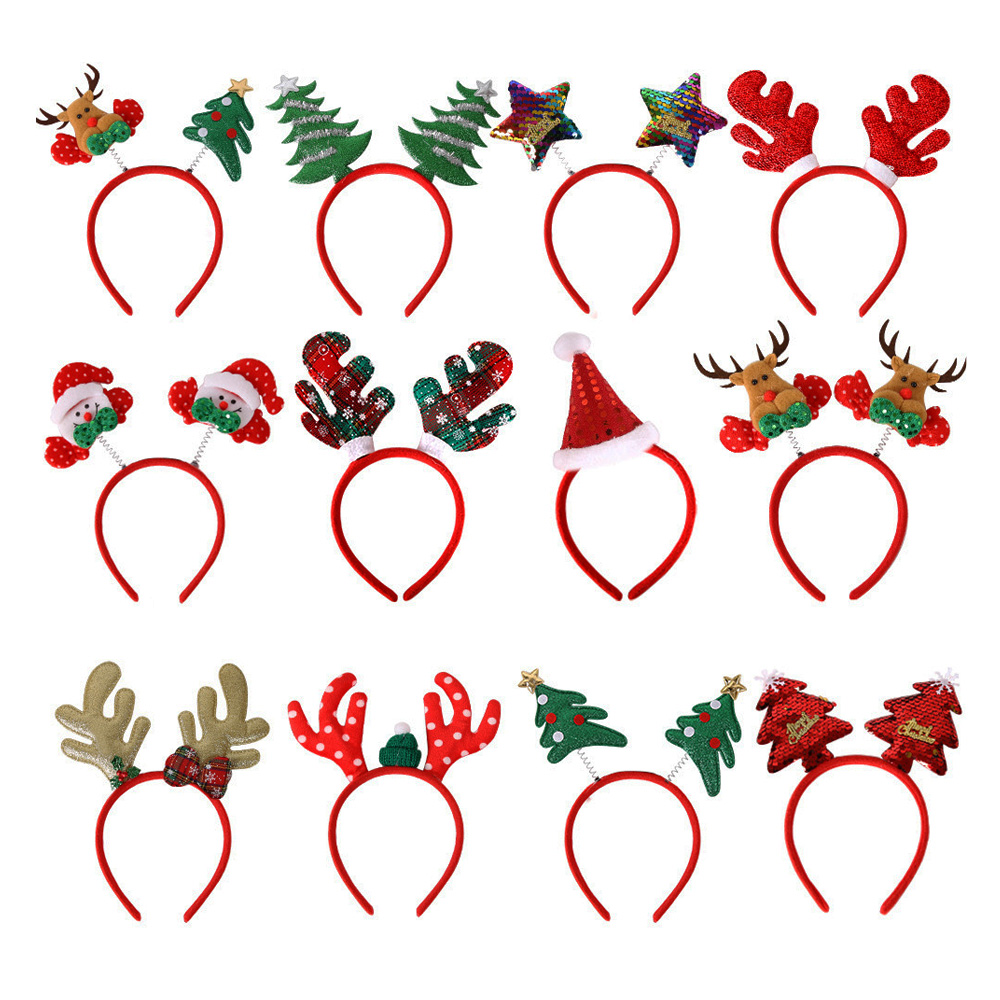 Christmas hair bands antlers star headband for children and adults party costume