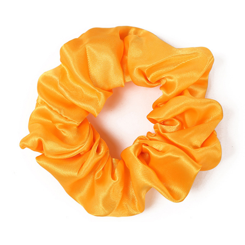 Satin fabric scrunchie, bowknot hair tie, Korean silk bow