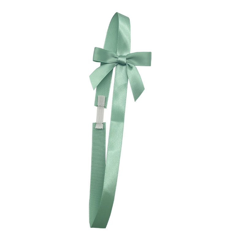 Wholesale custom satin ribbon bows with elastic for box decoration