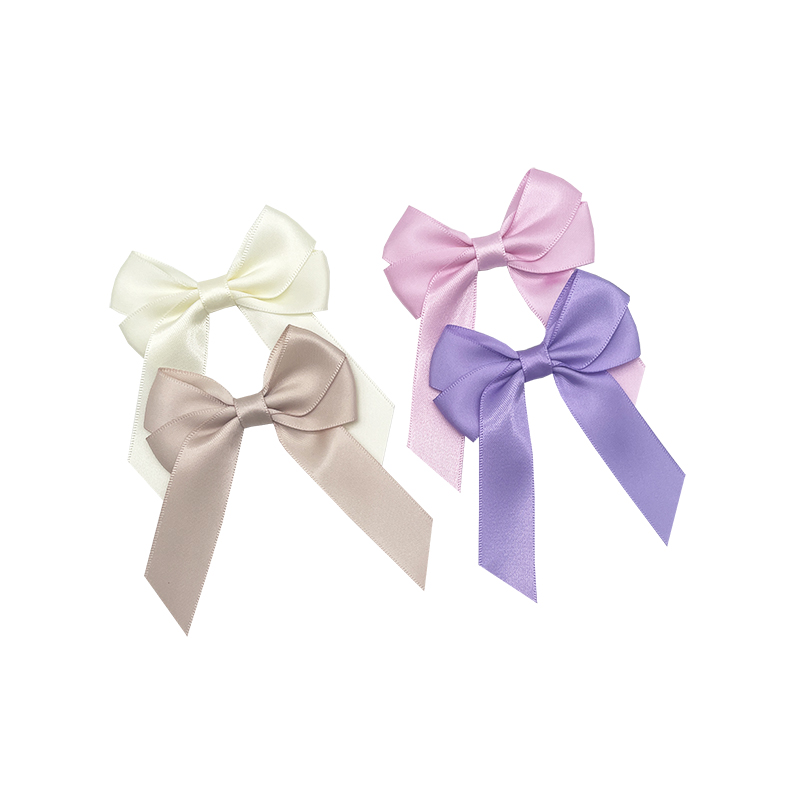 Self adhesive satin ribbon bow for gift packing decoration