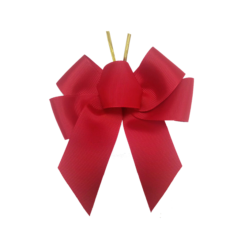 Factory made Christmas grosgrain ribbon bows for gift wrapping