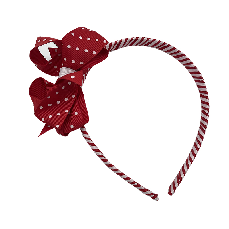 Uniform hairband for girls grosgrain ribbon with white stripes | Feqi ...